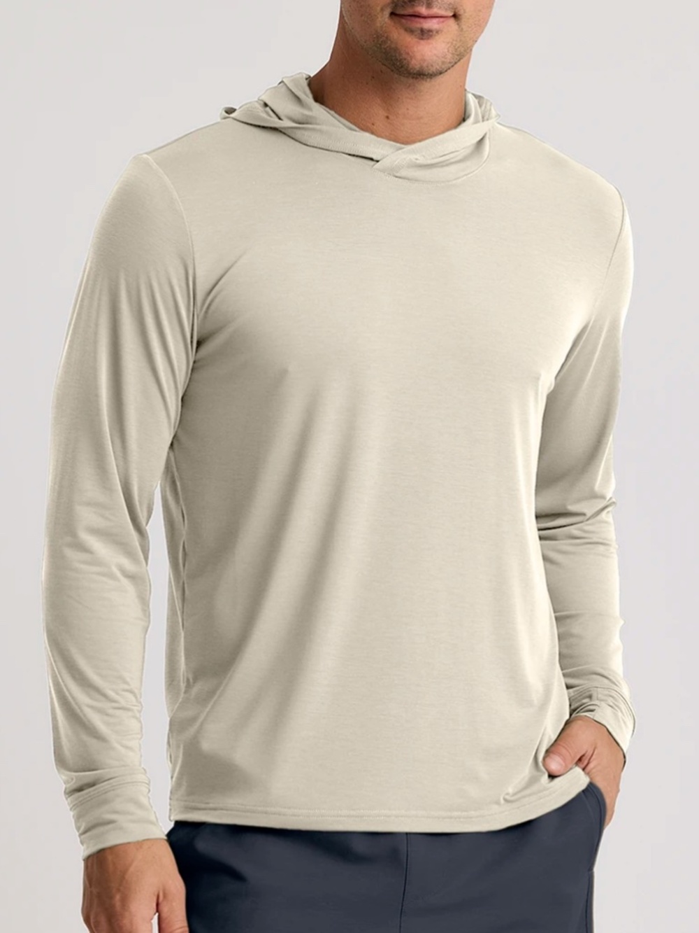 Men's Free Fly Apparel Elevate Lightweight Hoodie Heather Birch Size Large